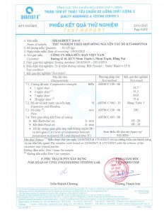 Kết quả thử nghiệm Sikagrout 214-11